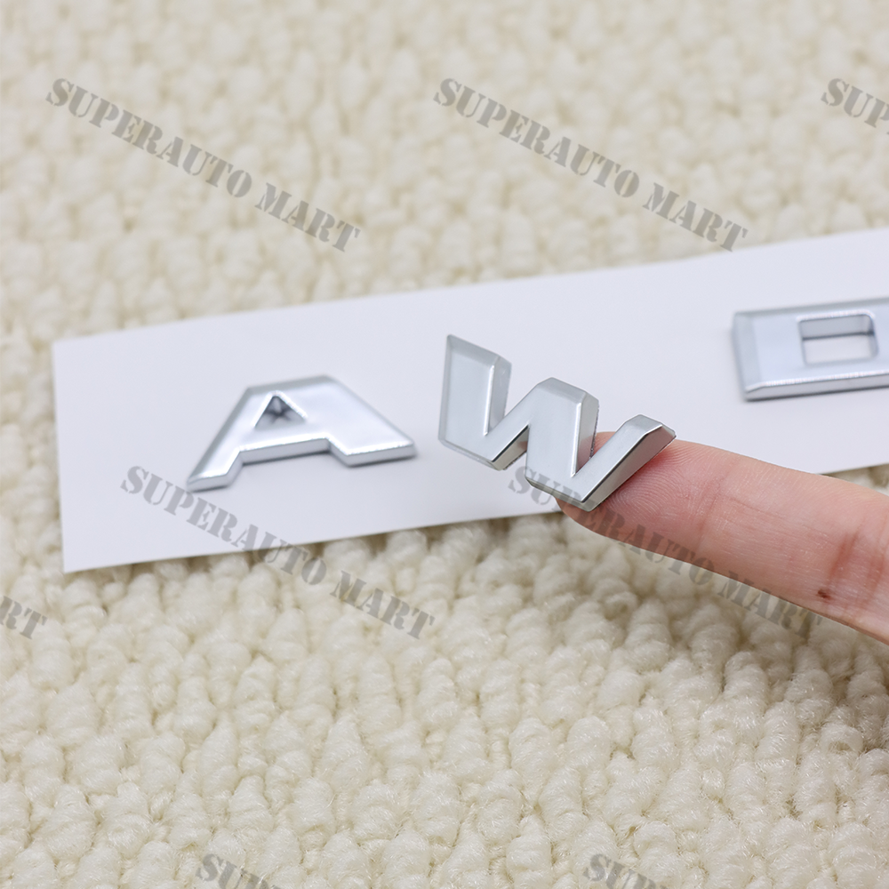 Rear Trunk Decklid AWD Chrome Sport Badge Emblem Nameplate for Enhanced Style