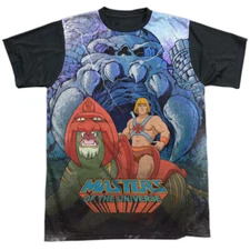 Masters of The Universe Protecting Grayskull Adult T Shirt (Black Back), S-3XL
