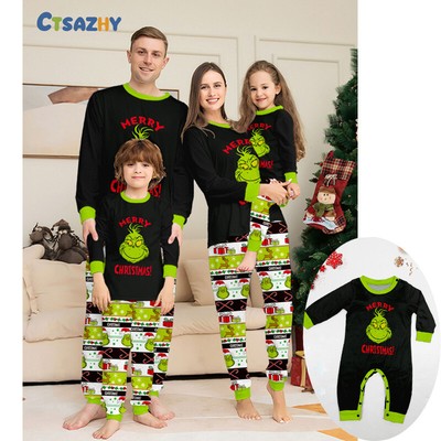 Family Pajamas Adult Grinch Pjs Christmas Family Matching Grinch