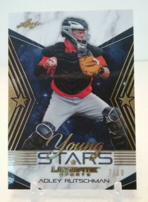 ADLEY RUTSCHMAN 2021 Leaf Ultimate Sports GOLD HOLO FOIL #7/10 Baltimore Orioles