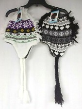 2 Lot Knit Beanie Hats Insulated Set NWT Ski Braided Skull Cap NWT Gift