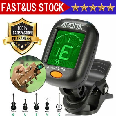 LCD Clip On Chromatic Acoustic Electric Guitar Bass Ukulele Banjo Violin Tuner