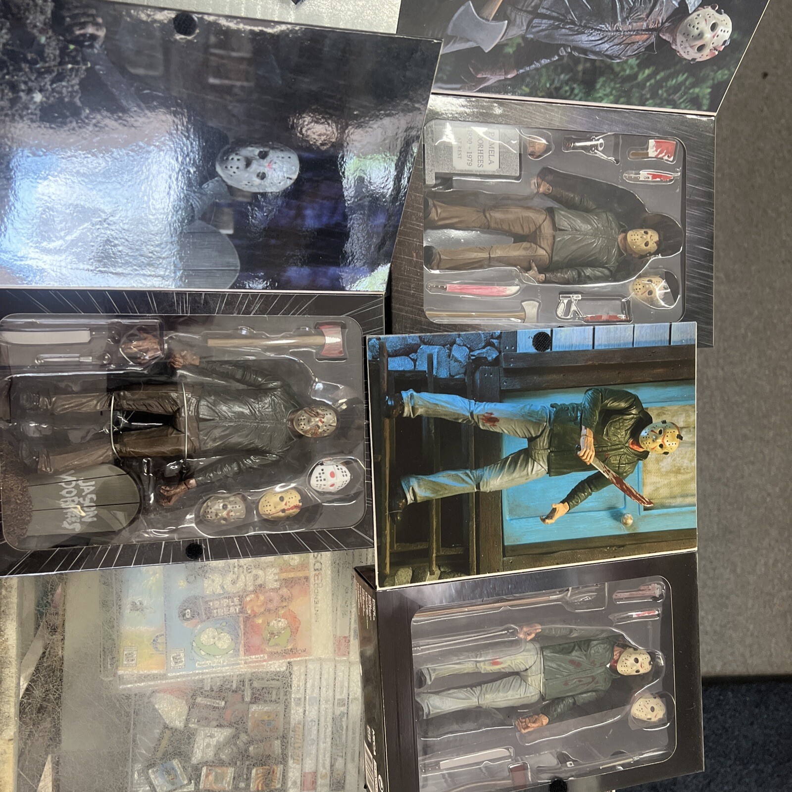 3X NECA Ultimate Jason Voorhees 7 inch Action Figure - 39716 Friday 13th Bundle