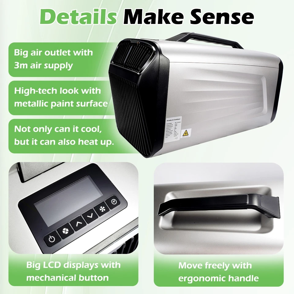 Aire acondicionado portátil apto para camping uso al aire libre, aire acondicionado para tienda 5200BTU Foto 4 de 4