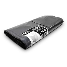 RE-GEN 30 Litre Black Square Pedal Swing Bin Liner Bags Refuse Sacks | 100 Pack