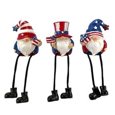 Patriotic Americana Gnome with Dangly Legs Figurine CHOOSE YOUR STYLE