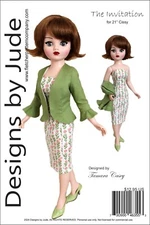 The Invitation, Doll Clothes Sewing Pattern for 21" Modern Cissy Dolls