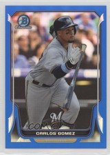 2014 Bowman Chrome Blue Refractor 128/250 Carlos Gomez #33 0y9z