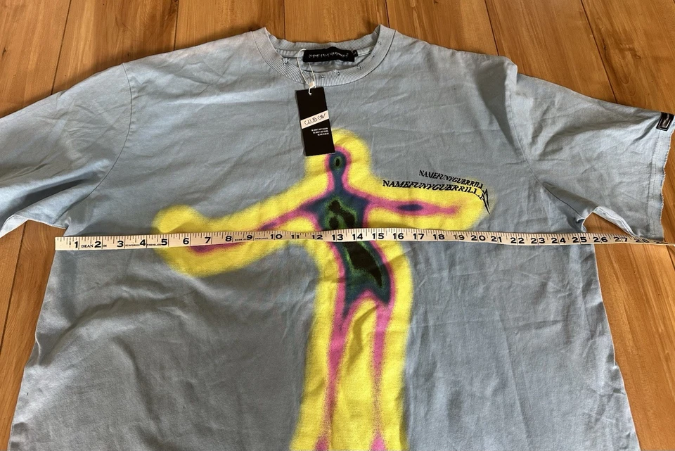 Name Funy Guerilla Aelfric Eden Men's T-Shirt Size L Baggy Distressed - Image 2 of 4