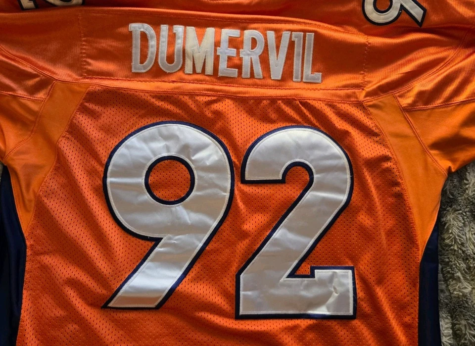 Camiseta de fútbol americano Reebok para hombre Denver Broncos Elvis Dumervil NFL talla XXL talla 56 Foto 4 de 4