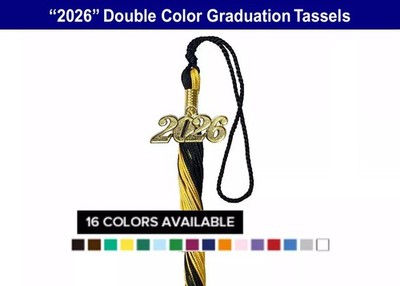 Double Color Graduation Tassel - 2 Colored High School & College Tassel
