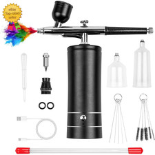 Airbrush Kit, Rechargeable Cordless Airbrush with Compressor, Non-Clogging High-
