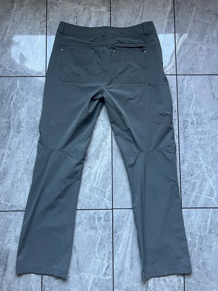 Pantalones elásticos Sitka Gear para hombre gris mezcla de nailon caza al aire libre pierna recta 36R Foto 3 de 4