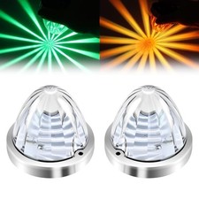 2Pcs Dual Color Amber/Green Watermelon Lights - Amber Amber Light/Green Light