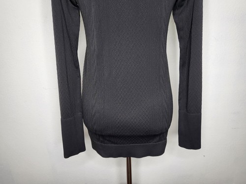 LULULEMON Rest Less Mock Neck Women's Size 8 Textured Long Sleeve Black - Picture 7 of 9