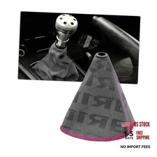 Car Shift Boot Cover, Fabric Shifter Lever Knob Boot Dustproof Cover with Gray