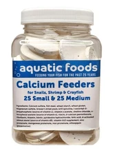 Aquatic Foods Inc. Calcium Enriched Sinking Food Disks for Shrimp Snails Crab.