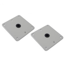 2PCS Boat Seat Bases Aluminium Alloy 6 Screw Holes 3/4 Inch Pin Post Mounting
