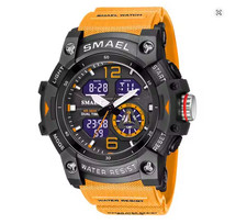 SMAEL Mens Sports Watch Waterproof Quartz Analog Digital Military Wrist Watches✔