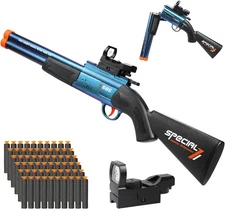 Realistic Foam Shotgun Blaster with Scope Soft Darts for Kids 8-12