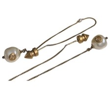 Gucci GG Mono Pearl Threader Earrings