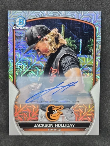 2023 Bowman Chrome Mega Box Jackson Holliday Image Variation Auto Jersey #d 7/25