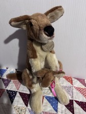 Yomiko Classics Mommy Baby Joey Kangaroo Plush Australia Soft Toy 14" Stuffed