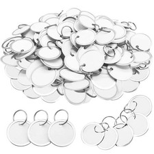 180 Pieces Metal Rim Tags Key Tags Round Paper Tags with Metal Rings for Car Key