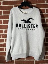 Grey Hollister Co. crewneck sweatshirt. Large.