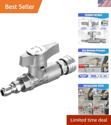 #ad #ad Durable 3 8quot; Stainless Steel Ball Valve 5000 PSI for Pressure Wash Efficiency $59.49