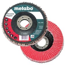 Metabo 629494000 4.5x7/8" Ceramic Flapper Abrasives Flap Discs 60 Grit 10 pack