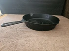 PRE GRISWOLD ERIE #8 CAST IRON SKILLET WITH STAR MAKER'S MARK ANTIQUE CRACKED