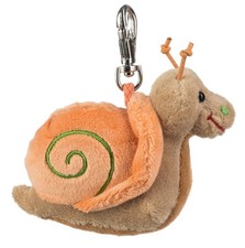 Schl&uuml;sselanh&auml;nger Schnecke Adele 9cm Orange Braun Pl&uuml;sch Kuscheltier Neu