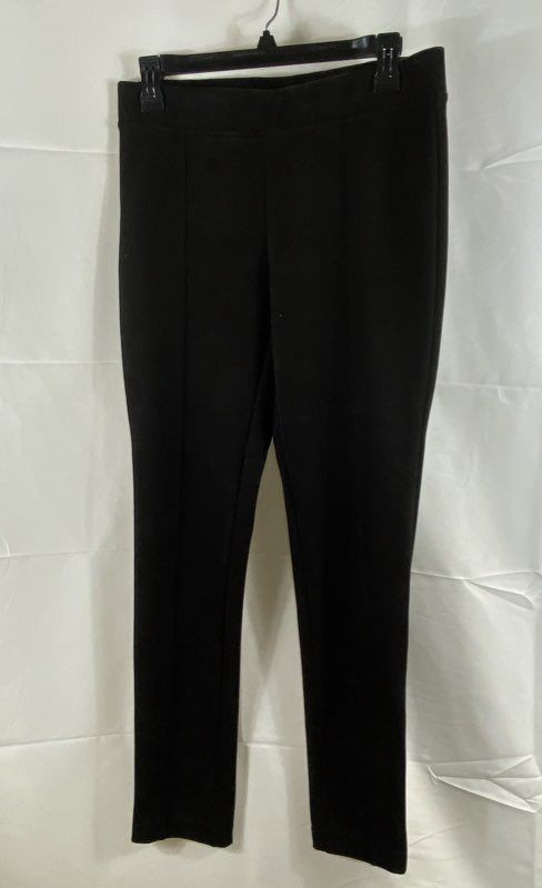 Andrew Marc Women's Black Stretch Slim Pintuck Center Seam Leggings Pants Sz S