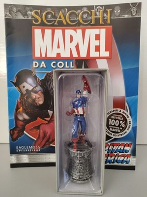 MARVEL SCHACH NR. 6 CAPTAIN AMERICA FIGUR + HEFT + POSTER EAGLEMOSS