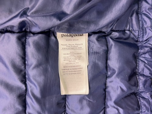 Chaqueta Patagonia Para Hombre Grande L Azul Marino Plumón Puffer Cremallera Completa Abrigo Acolchado 84674 - Imagen 15 de 16