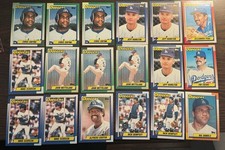 LA DODGERS 18 Card Lot 1990 Topps Baseball Wetteland Gwynn Scioscia MLB Vintage