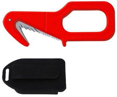 Rettungsmesser Wasserettung MAC Rescue Tool Rescue Diving mit Gürtelhalterung re