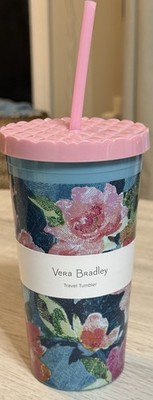 Vera Bradley Travel Mug Tumbler 20oz Petite  SUPERBLOOM  Exuberant Floral NEW