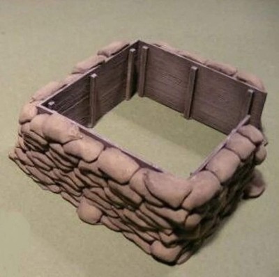 1/35 Resin Model Kit Sandbag Wall D Combination Scene Fitting Sandbag Unpainted