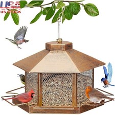 Hanging Metal Bird Feeder Squirrel Proof Outdoor Garden Bird Feeding Station New