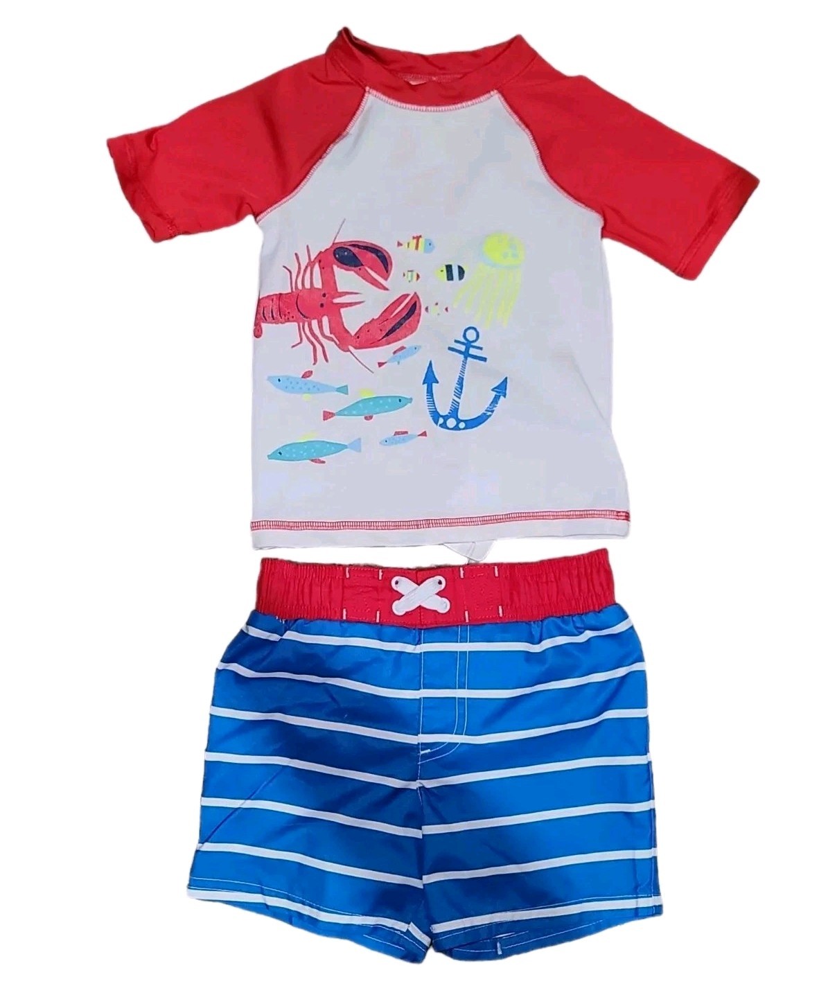 Juego de trajes de baño Cat & Jack 2 piezas protector contra erupciones niño pequeño talla 2T playa vacaciones junto a la piscina