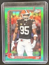 2025 Topps Chrome Myles Garrett Green Refractor #/99 Browns