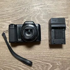 🔥Olympus Stylus SZ-15 16.0MP Digital Camera Black TESTED+Battery/Charger