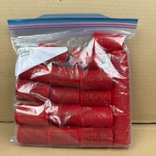 Women's Red Self-Grip Hair Rollers Hair Styling Accessories lot of 18