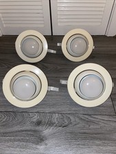 Set of 4 Retro Cream Eyeball Adjustable Recessed Spotlights Massive