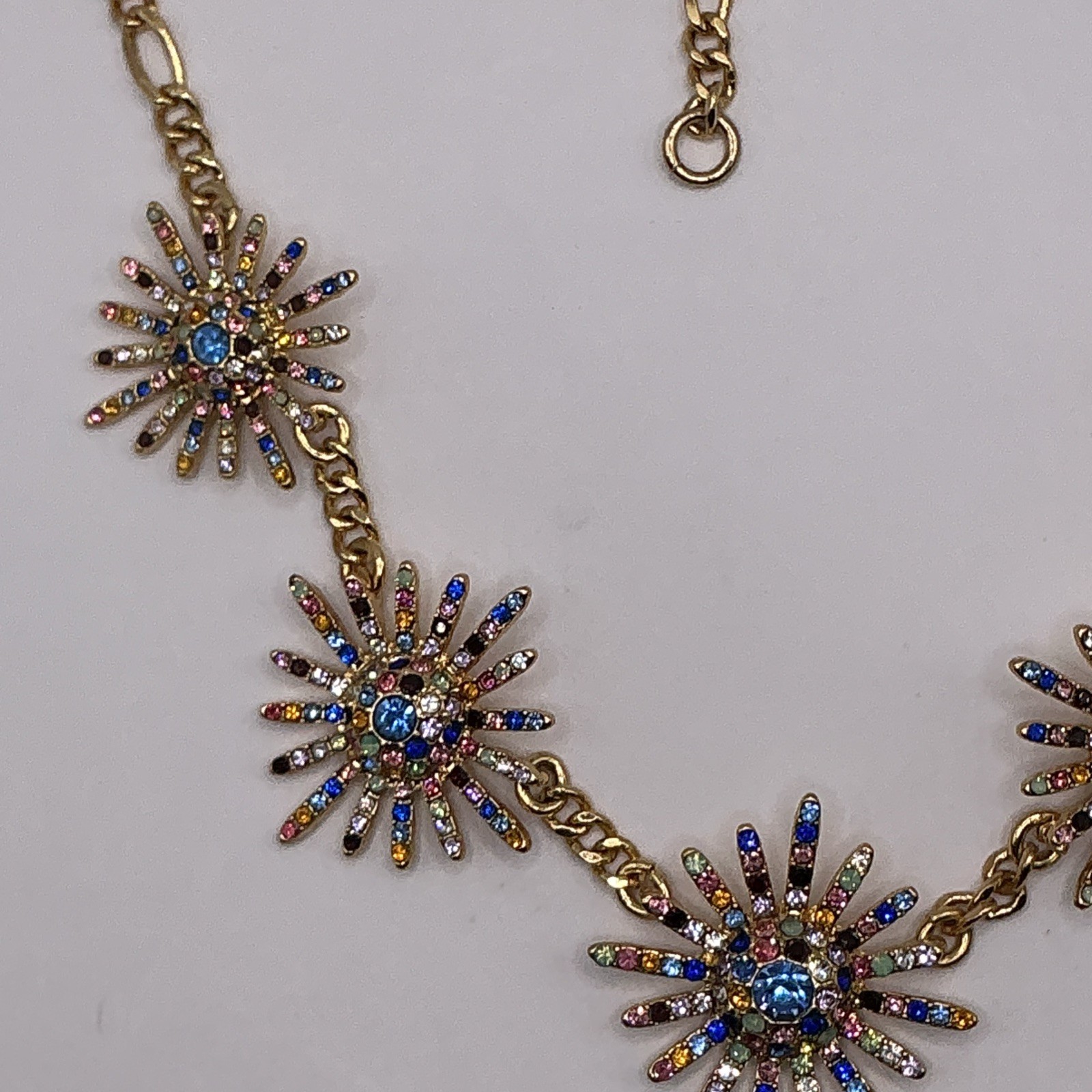 Talbots Signed Multicolored Rhinestone 5- Starbur… - image 3
