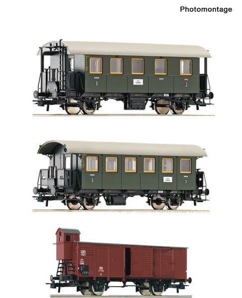 Roco H0 6200040 - 3-Tlg. Set: Nebenbahnzug (Db)-image