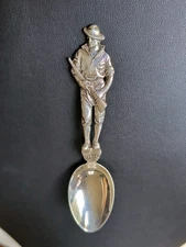 RARE Antique VTG Sterling Silver 925 Full Body Soldier Gun Souvenir Spoon WATSON