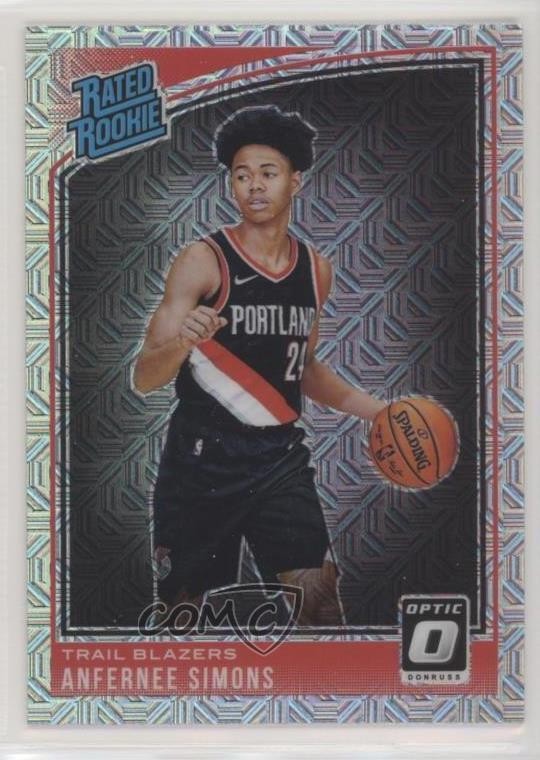 2018 Panini Donruss Optic Rated Choice Prizm Anfernee Simons #186 Rookie RC 02ez